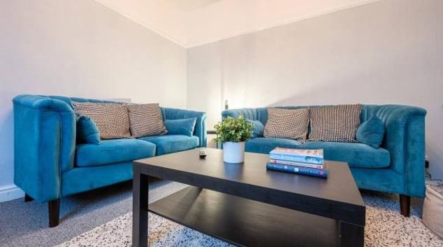 Living room at Dos Road, Brynglas, Newport