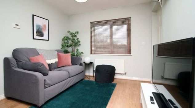 Living room at Usk Way, Liswerry, Newport