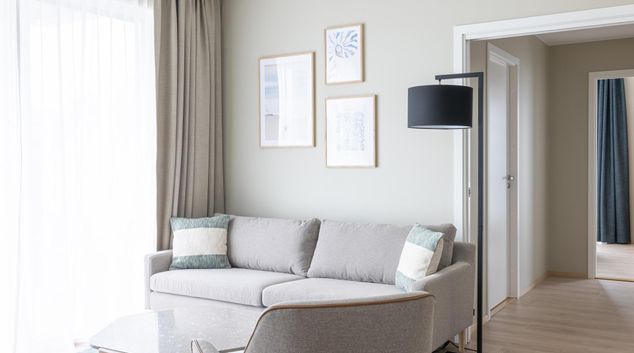 Sofa at Stay North Paradis, Kvalaberg, Stavanger
