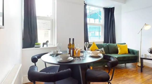 Living area at Clive Road by Mia Partners, Victoria Park, Cardiff