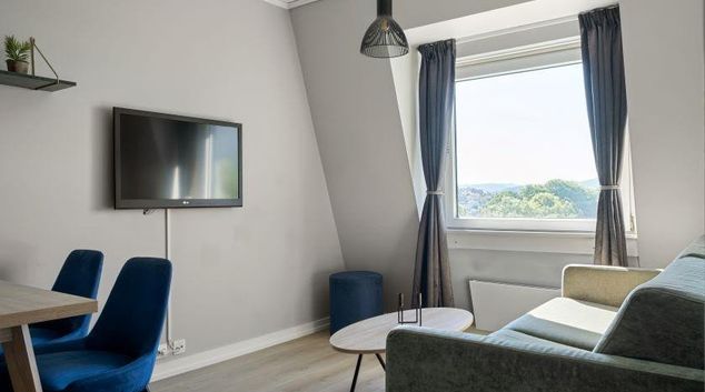 Living room at Bjorvika Apartments Sirkus Renaa, Våland, Stavanger