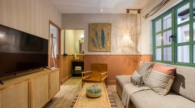 Living room at Oliva, Roma Nte., Mexico City