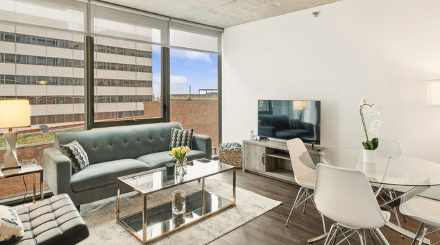 Living Room at Parkline Apartments