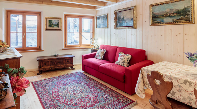 Living room at Villa Olimpia, Centre, Cortina d'Ampezzo