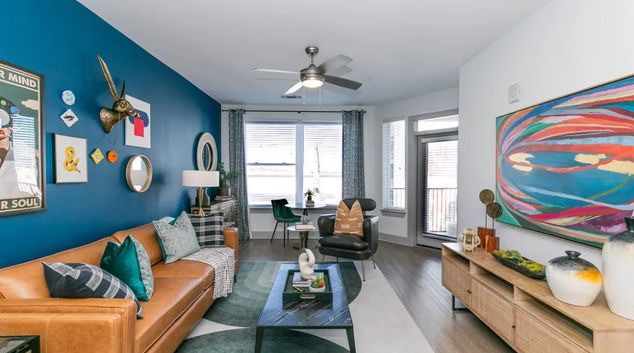 Living room at Edge on Beltline, Inman Park, Atlanta
