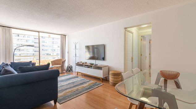 Living room at Citadino, Barrio El Golf, Santiago