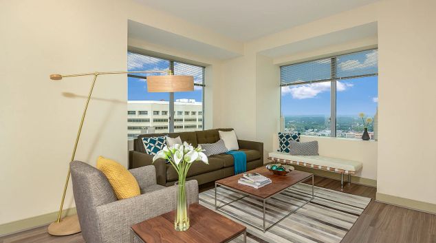 Living room at Hartford 21, Center, Hartford