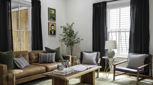 Living room at Estoria Street, Cabbagetown, Atlanta