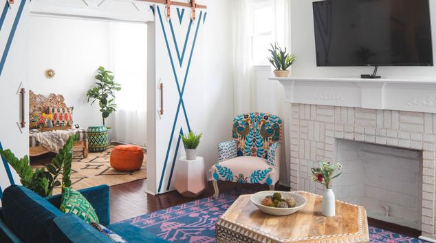 Living room at 970 Charles Allen Drive, Midtown Atlanta, Atlanta