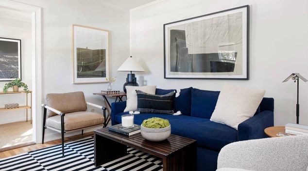Living room at Glenny Side Up, East Atlanta, Atlanta