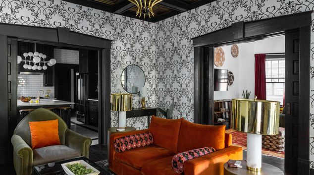 Living room at Aix-en-Atlanta, Inman Park, Atlanta