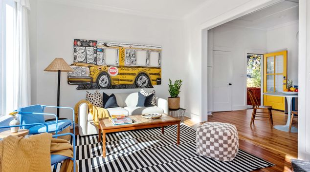 Living room at Suite Tea, Cabbagetown, Atlanta