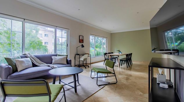 Living room at Juan Racine 106, Polanco I Secc, Mexico City