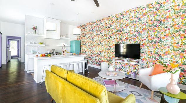 Living room at 788 Fulton Ter. SE, Cabbagetown, Atlanta