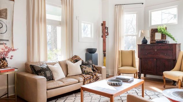 Living room at 795 Grant Street, Grant Park, Atlanta