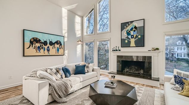 Living room at Glengary House, Brookhaven, Atlanta