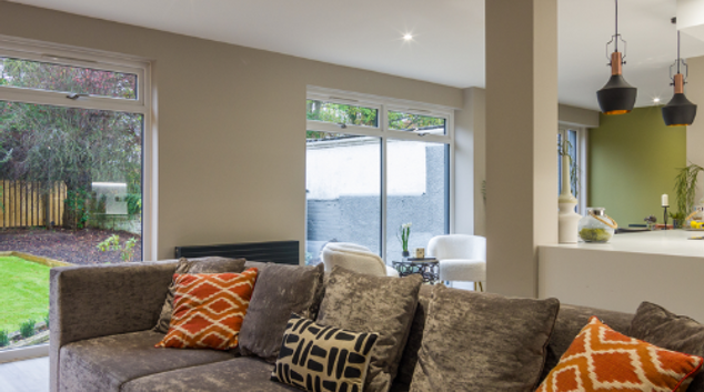 Living area at Festival Villa, Duddingston, Edinburgh