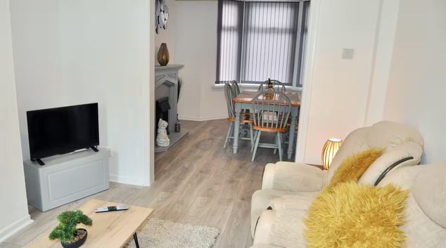 Living room at Lennard Street, Maindee, Newport