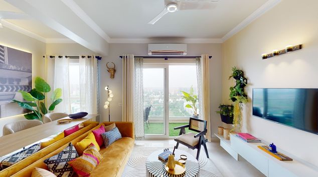Living room at Priya Living Flower Valley, Sohna, Gurugram