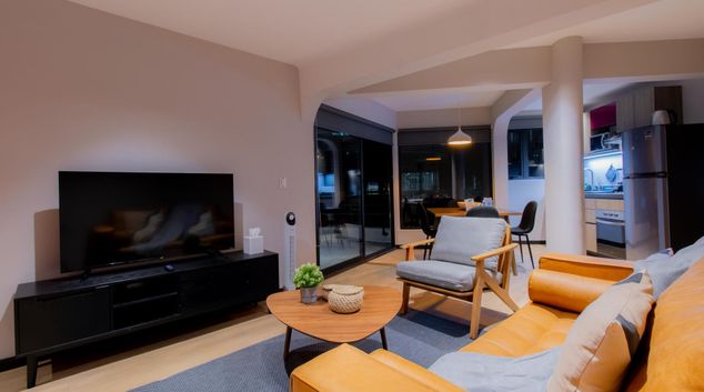 Living room at Jose Marti 276, Roma Sur, Mexico City