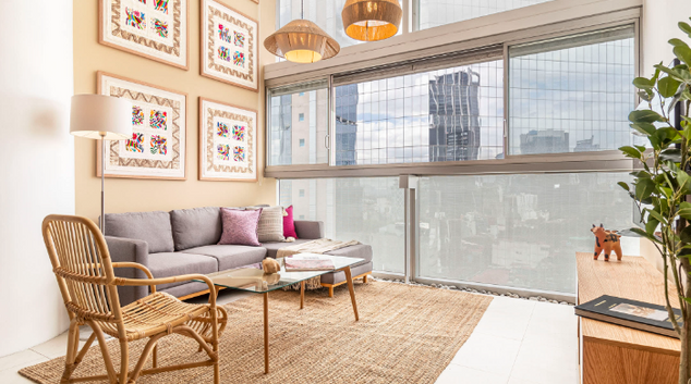 Living room at Reforma 222, Juárez, Mexico City