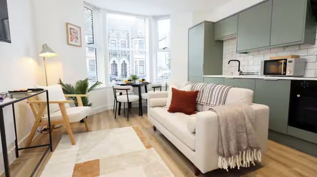 Living room at 76 Connaught Road by Mia Partners, Plasnewydd, Cardiff