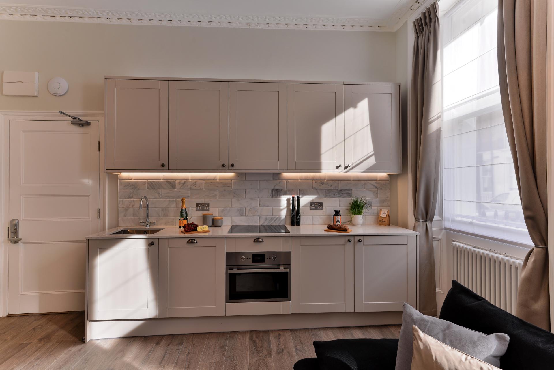 Kitchen at York Street Apartments, Marylebone, London