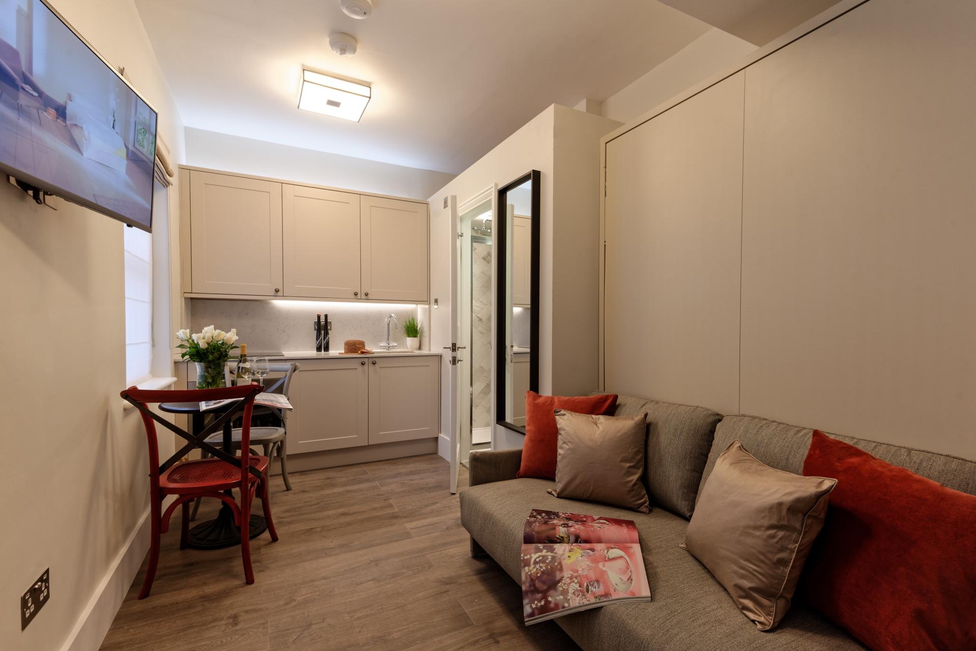Sofa at York Street Apartments, Marylebone, London