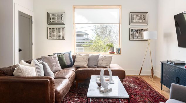 Living room at 955 Wylie Street, Reynoldstown, Atlanta
