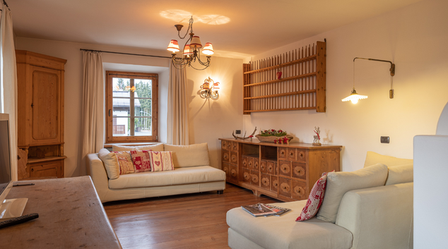 Living room at Casa Oio, Centre, Cortina d'Ampezzo