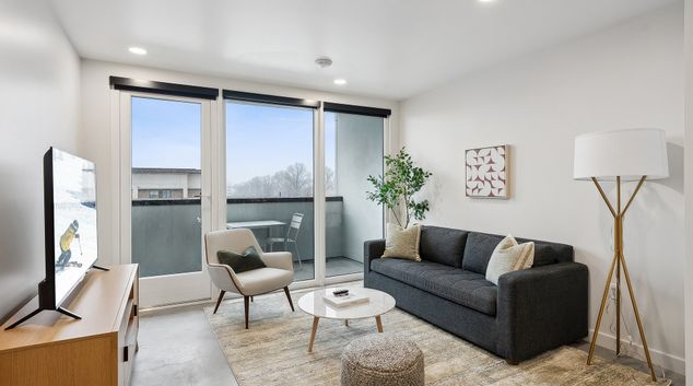 Living room at Placemakr Salt Lake City, Center, Salt Lake City