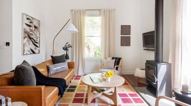 Living room at Wylie Belle, Cabbagetown, Atlanta