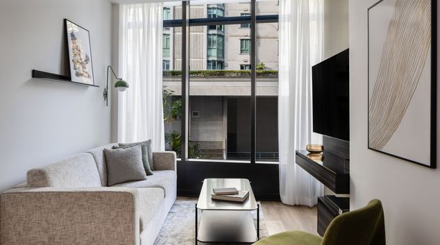 Living area at Smithe House, Downtown, Vancouver