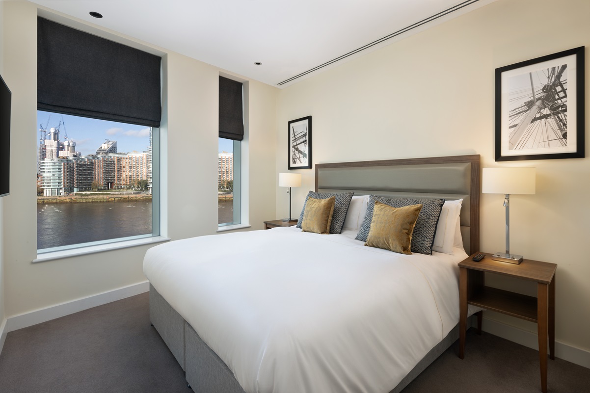 Bright bed at InterContinental London - The O2, Greenwich, London