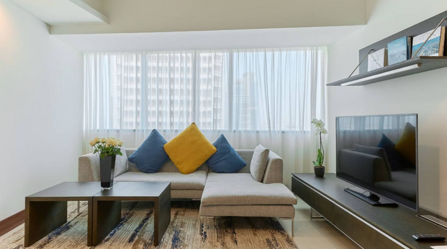Living area at Jumeirah Living World Trade Centre, Trade Centre, Dubai