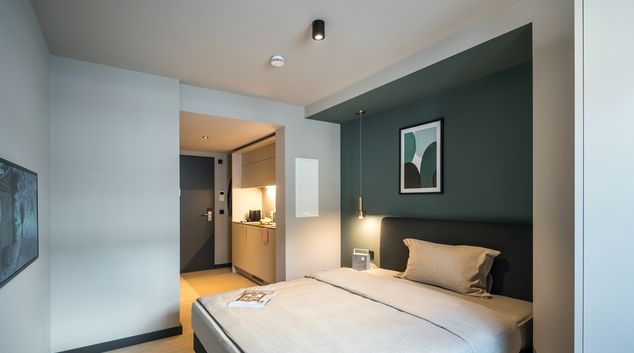Living area at Frankfurt Central Apartments, Innenstadt, Frankfurt