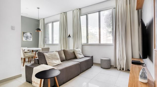 Living room at Paisandu II, Leblon, Rio de Janeiro