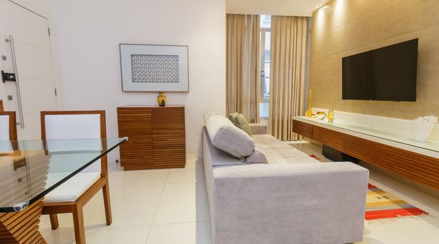 Living room at Begonia II, Ipanema, Rio de Janeiro