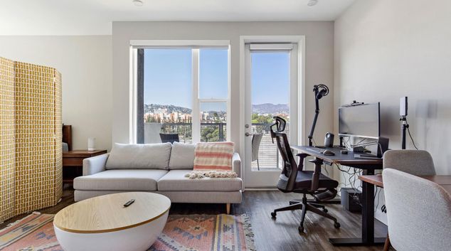 Living area at Ava Hollywood, Hollywood, Los Angeles