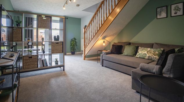 Living room at Woodpecker House, Lower Bullingham, Hereford