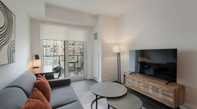 Living room at One Eighty Five, Fairview, Mississauga