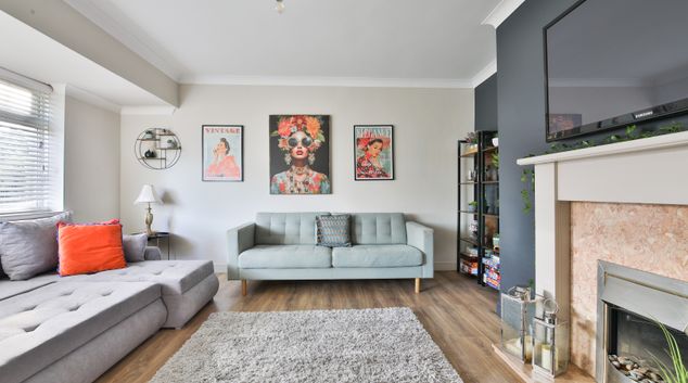 Living area at St. Fagans Road, Fairwater, Cardiff