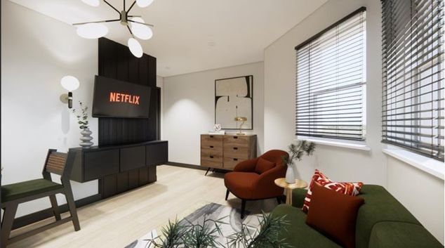 Living area at Newport Road, Adamsdown, Cardiff