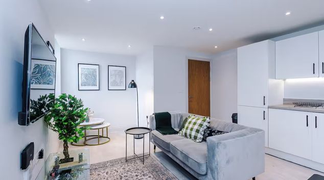 Living area at Centenary House Apartment, Centre, Leeds