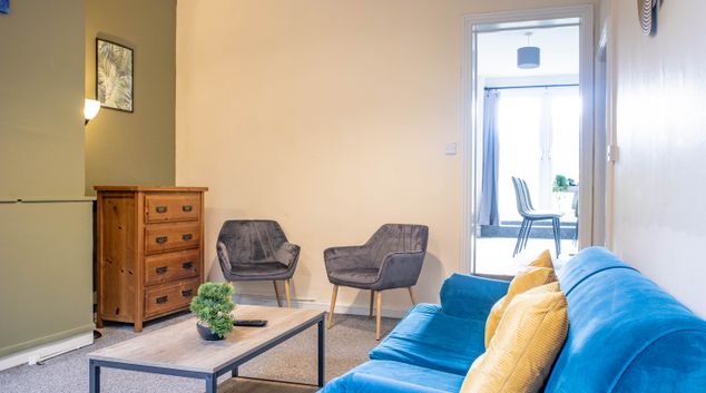 Living room at Caretakers Cottage, Chapeltown, Leeds