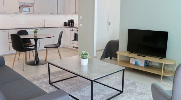 Living area at Karibiankuja, Jätkäsaari, Helsinki